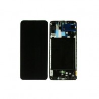 Дисплей для Samsung A705F (A70) с тачскрином в рамке Черный — Оригинал